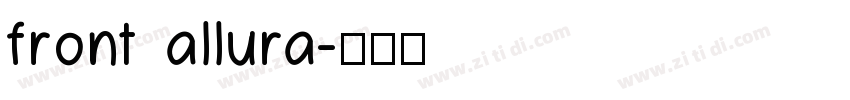 front allura字体转换